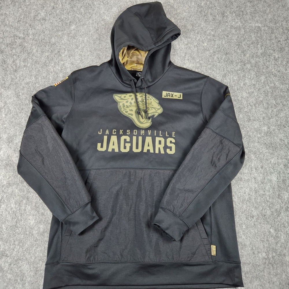 Nike Jacksonville Jaguars Hoodie Men XL Black Salute Service NFL Football Camo